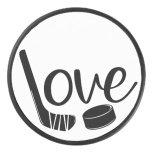Amour de hockey rondelle personnalisée