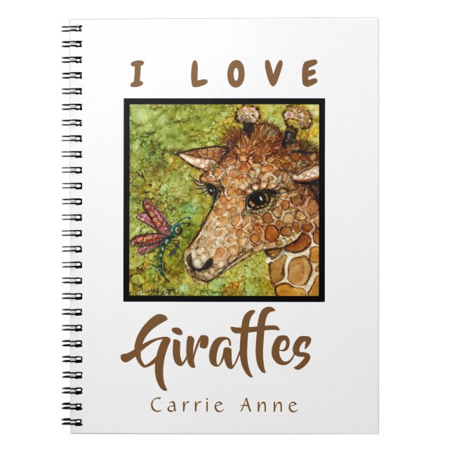 AMOUR de la GIRAFE I de CARNET DE NOTES À SPIRALE (Devant)