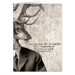 Amour de l'art numérique vintage de cerfs communs