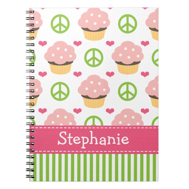 Amour de paix de journal de carnet de notes à (Devant)