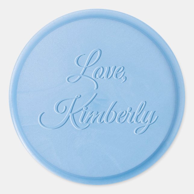 Amour De Sticker En Cire Bleue Lin (Devant)