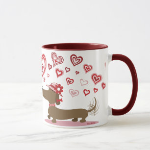 AMOUR de teckels de Valentine VOUS ! tasse