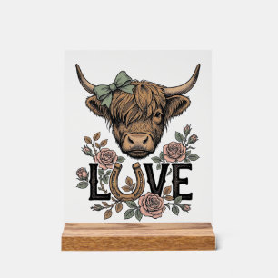 Amour de vache des Highlands Fleur vintage Art de