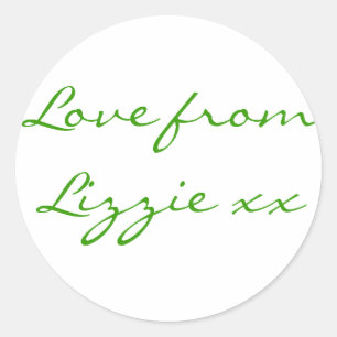 Amour des autocollants de Lizzie (feuille de 20)