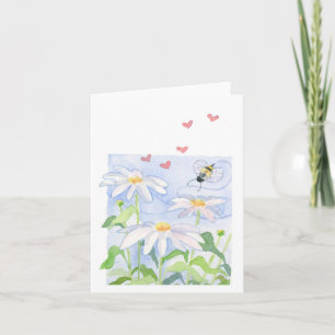 Amour des marguerites - carte de note