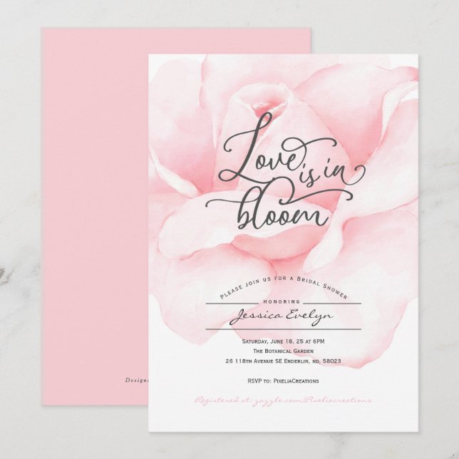 Amour du printemps en fleurs, invitation à la douc (Devant / Derrière)