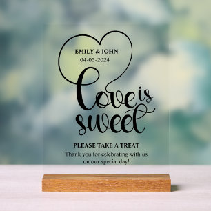 Amour Élégant Est Douce Calligraphie Cœur Mariage