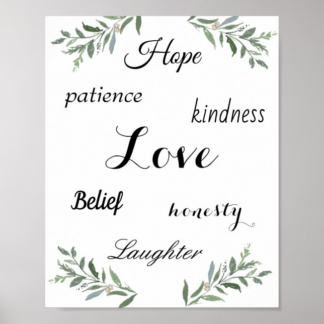 Amour, espoir, gentillesse Poster (Devant)