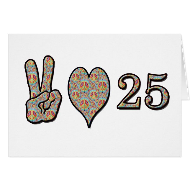 Amour et 25 de paix (Devant horizontal)
