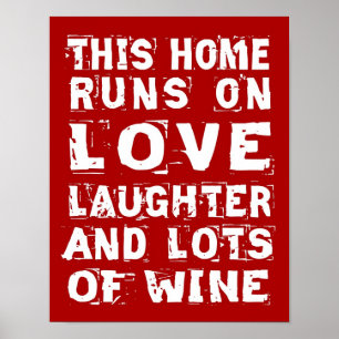 Amour et affiche de vin