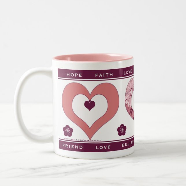 Amour et inspiration Coeur Mug (Gauche)