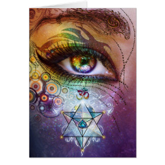 Amour et lumière des yeux arc-en-ciel