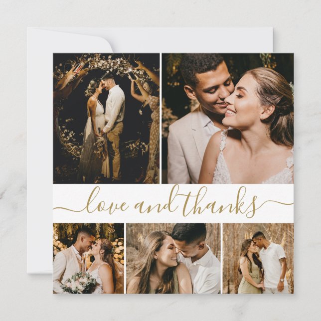 Amour et Merci 5 Photo Collage Mariage Merci (Devant)