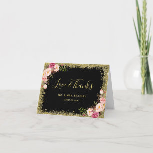 Amour et Merci Black Gold Parties scintillant rose