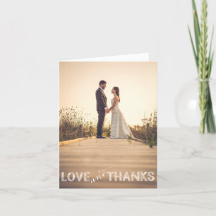 Amour et Merci, Carte de remerciements Mariage mod