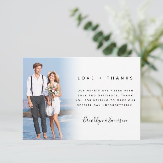 Amour et merci Faded Photo Mariage (Debout devant)