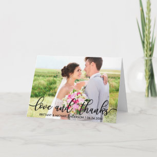 Amour et Merci Mariage Merci photo Plier B