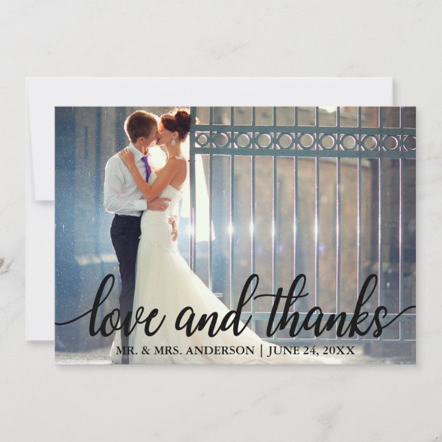Amour et merci Mariage moderne M. et Mme Photo (Devant)