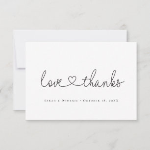 Amour et Merci minimum script coeur photo petit