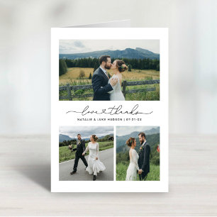 Amour et Merci Modern Mariage Photo Collage