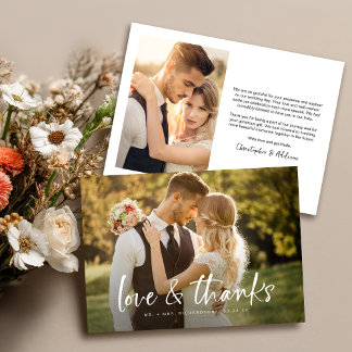 Amour et Merci Moderne Minimaliste 2 Mariage photo