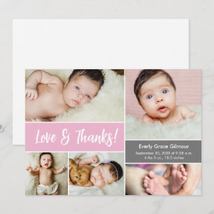 Amour et Merci Pink Custom Photos Baby shower