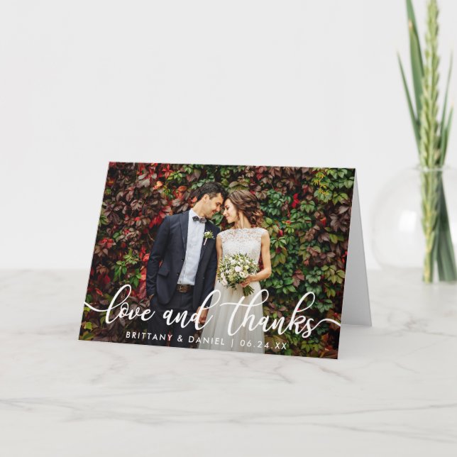 Amour et Merci tendance moderne | Plier mariage (Devant)