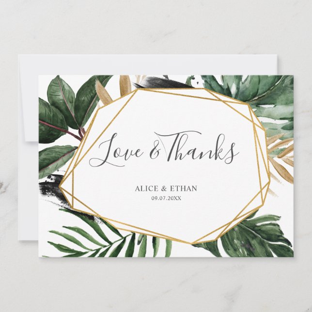 Amour Et Merci Verdure Mariage Tropical (Devant)