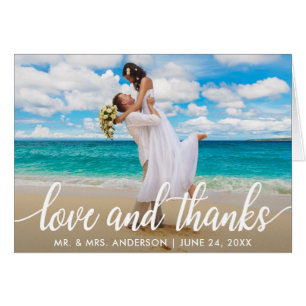 Amour et remerciements mariages Pliage photo Mer