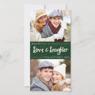 Amour et rire Carte photo de vacances vertical