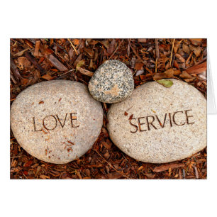 Amour et service - Pierres spirituelles religieuse