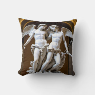 Amour éternel : Coussin décoratif cupide et psychi