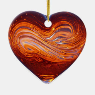 ""Amour éternel : Ornement de coeur en céramique a