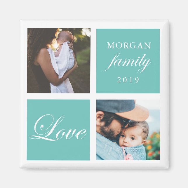 Amour familial | Magnet photo personnalisé (Devant)