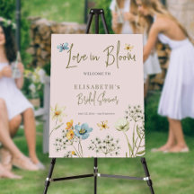 Amour floral en fleurs douche nuptiale signe de bi