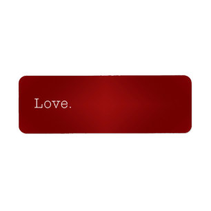 Amour.  Gradient rouge sang et citation blanche