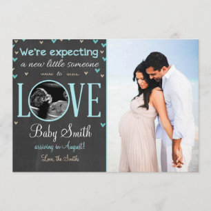 Amour Grossesse Faire-part Ultrasound Blue Boy
