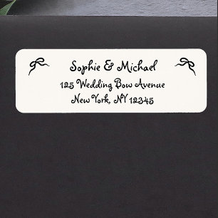 Amour   Illustrated French Bow Return Address