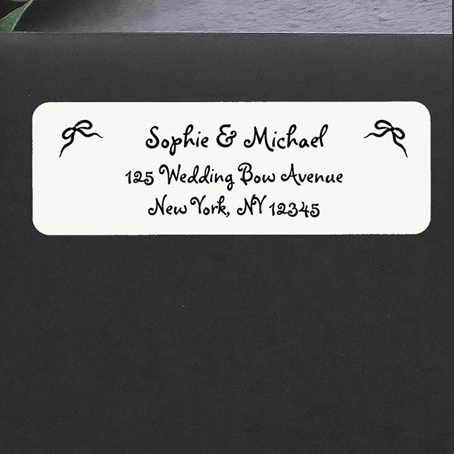 Amour | Illustrated French Bow Return Address (Creator Uploaded)