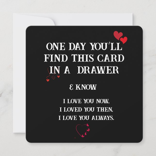 Amour intemporel : Une carte de conservation pour  (Devant)