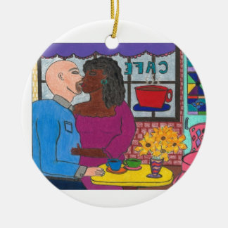 Amour interracial multiculturel Ornement de Noël