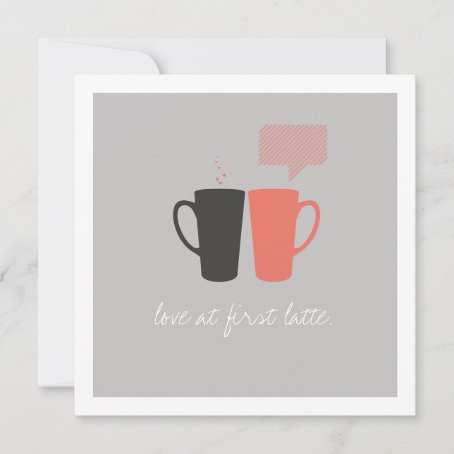 "Amour invitation de douche chez premier Latte" (Devant)