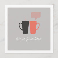 "Amour invitation de douche chez premier Latte"