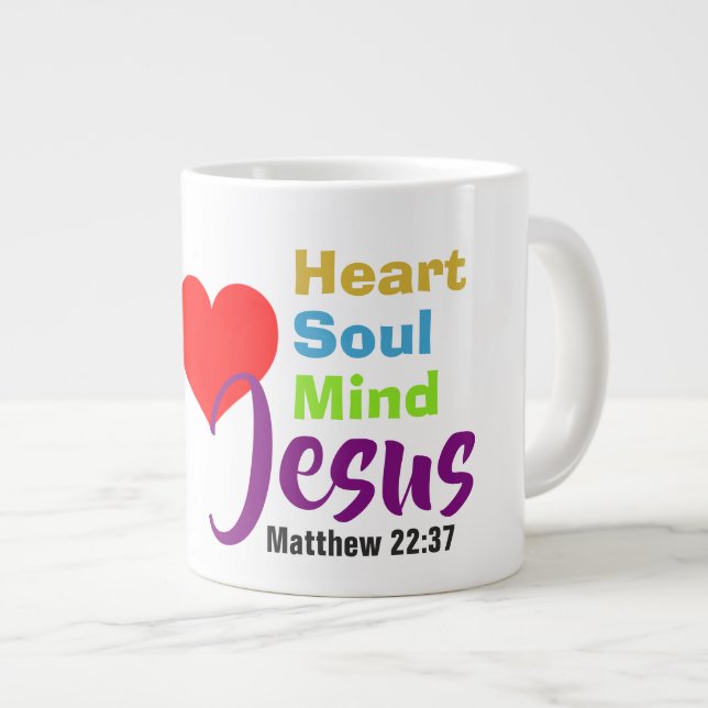 Amour Jésus - Jumbo Mug (Devant droit)
