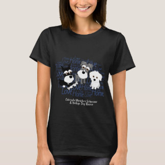 Amour, maison - T-shirt foncé de Schnauzer