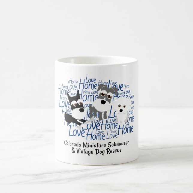 Amour, maison - tasse de blanc de Schnauzer (Centre)