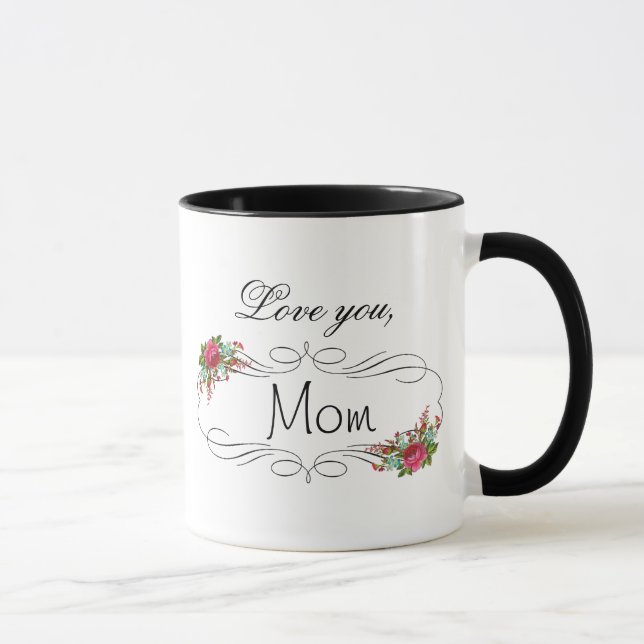 Amour Maman, Fête des Mères Café Mug (Droite)