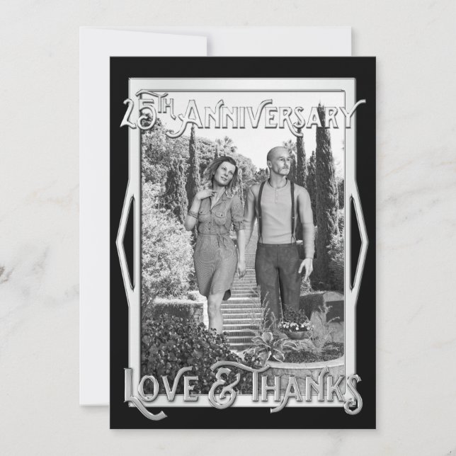 Amour & Merci 25e anniversaire Silver Votre photo (Devant)