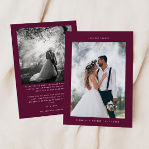 Amour & Merci Mariage minimaliste Photo Cranberry