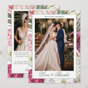 Amour & Merci Watercolor Boho Floral Mariage